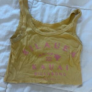 Billabong Yellow and Pink Tank Top